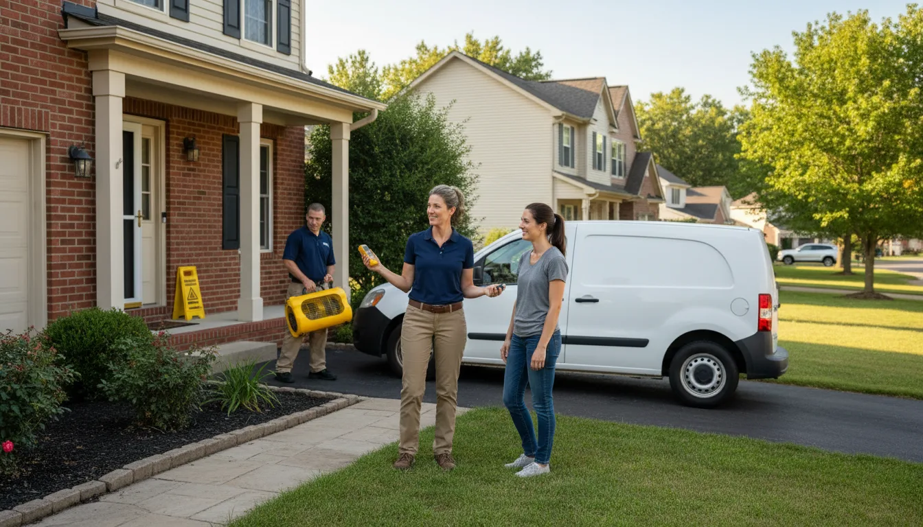 Residential water damage restoration in Edison, OH